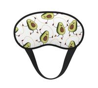 Divertida máscara de dormir con estampado de aguacates de dibujos animados para personas que duermen de lado, bonita máscara opaca para el hogar o viajes