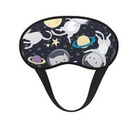 Divertida máscara de dormir con estampado de astronauta para dormir de lado, bonita máscara opaca para el hogar o viajes