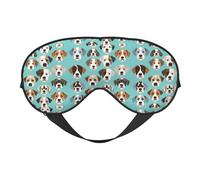 Divertida máscara de dormir con estampado de bulldog inglés para mujeres y hombres, cómodo antifaz para viajar, siesta o dormir por la noche