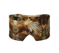Divertida máscara de dormir con estampado de Yorkie, fundas suaves para los ojos, antifaz para dormir con bloqueo de luz para viajes, yoga y siesta