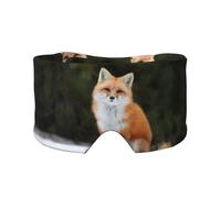 Divertida máscara de dormir con estampado de zorro para hombres y mujeres, cubierta suave para los ojos, diadema insonorizada para viajes, siesta