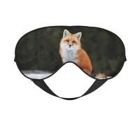Divertida máscara de dormir con estampado de zorro, vendas nocturnas, cubierta suave para sombra de ojos para mujeres y hombres, para viajes, siesta y meditación