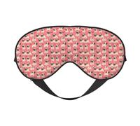 Divertida máscara de ojos de carlino con estampado de perro carlino y perro, versátil para dormir, máscara de ojos suave reversible para meditación y viajes, unisex
