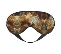 Divertida máscara de ojos opaca suave con estampado de Yorkie, máscara de ojos de viaje, fundas de ojos para dormir de lado, máscara de ojos para dormir para hombres y mujeres