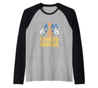 Divertida máscara de peón Ninja de ajedrez Diciendo Mujeres Hombres Camiseta Manga Raglan