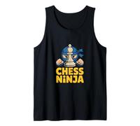 Divertida máscara de peón Ninja de ajedrez Diciendo Mujeres Hombres Camiseta sin Mangas