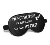 Divertida máscara de seda para dormir, no estoy durmiendo, solo descansa mis ojos, máscara de ojos para hombres, mujeres, papá, marido, novio, ideal para el día del padre, cumpleaños, Navidad