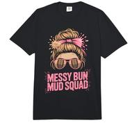 Divertida máscara Messy Bun MUD Squad Run Mudder Trail Running Comfort Colors Adult Heavyweight T-Shirt