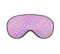 Divertida máscara para dormir, cápsula de dibujos animados, máscara para ojos de seda con correa ajustable, máscara para dormir para mujeres, hombres, viajes, siesta, meditación