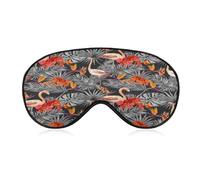 Divertida máscara para dormir, flamenco (10), máscara de seda para ojos con correa ajustable, máscara para dormir para mujeres, hombres, viajes, siesta, meditación