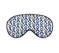 Divertida máscara para dormir para mujeres y hombres, concientización sobre el autismo, patrón sin costuras, antifaz suave con los ojos vendados para dormir, correa elástica ajustable, cubierta opac