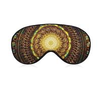 Divertida máscara para dormir para mujeres y hombres, patrón de chakra del tercer ojo, antifaz suave para los ojos vendados para dormir, correa elástica ajustable, cubierta opaca para dormir, sombra