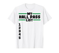 Divertida "Mi lista de pases de sala" ¿Quién es tu top 5 enamoramientos Camiseta
