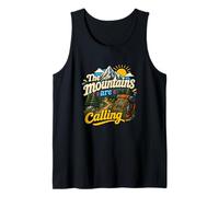 Divertida Mochila de Senderismo The Mountains Are Calling Pines Trees Camiseta sin Mangas