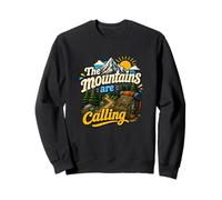 Divertida Mochila de Senderismo The Mountains Are Calling Pines Trees Sudadera