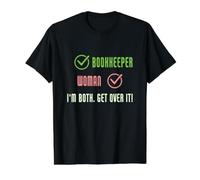 Divertida Mujer Contable, los Dos Soy Get Over It, Contable Camiseta gráfica económica, Hombre, Negro, M