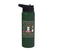 Divertida Navidad de un granjero de llamas, cría de alpacas, fea Navidad Stainless Steel Insulated Water Bottle