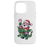 Divertida Navidad pagana vikinga - Papá Noel con dragón Carcasa para iPhone 14 Pro MAX