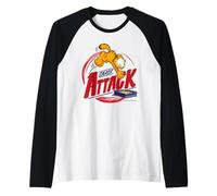 Divertida Obra de Arte cómica Retro de Garfield Snack Attack Love Food Camiseta Manga Raglan