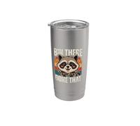 Divertida papelera de mapaches, ahí está esa basura, panda Vaso térmico de acero inoxidable de doble pared