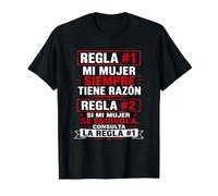 Divertida para Marido | Regalo de Humor Mi Mujer Siempre Camiseta gráfica económica, Hombre, Negro, XL