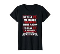 Divertida para Marido | Regalo de Humor Mi Mujer Siempre Camiseta gráfica económica, Mujer, Negro, M