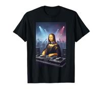 Divertida Parodia de Mona Lisa DJ Party Crowd Art Design Camiseta