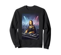 Divertida Parodia de Mona Lisa DJ Party Crowd Art Design Sudadera