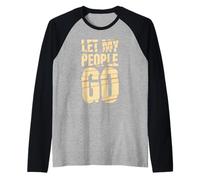 Divertida Pascua Let My People Go Jewish Seder Family Pesaj Camiseta Manga Raglan