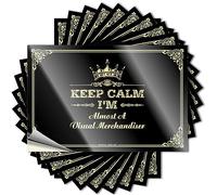 Divertida pegatina de vinilo para accesorios de dormitorio | Keep Calm I'm Almost A Visual Merchandiser Afirmation para uso en invierno (8 x 12 cm)