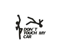 Divertida Pegatina for Coche, no toques mis Pegatinas for Coche, Pegatina Creativa for Coche, decoración Exterior, Accesorios for Ventana de Coche(Black A)