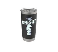 Divertida pieza de ajedrez a juego para fiestas de Halloween para toda la familia de The Knight Vaso térmico de acero inoxidable de doble pared