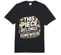Divertida Pieza de Rompecabezas Belongs Somewhere Comfort Colors Adult Heavyweight T-Shirt