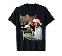 Divertida Pintura navideña de Papá Noel es mi pasatiempo Camiseta