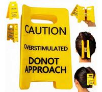 Divertida pinza para el pelo "Caution Overtimulated Don't Approach", accesorio único para introvertidos y creadores de tendencias, 1 unidad