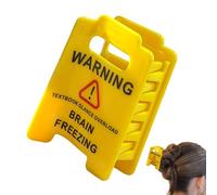 Divertida pinza para el pelo, pasador de advertencia acrílico, 2.72 x 1.73 pulgadas, clip antideslizante con construcción resistente, bonito accesorio para el cabello, clips de estilo con diseño