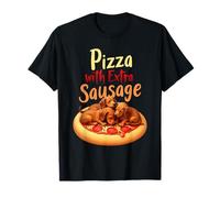 Divertida pizza de perro salchicha con salchicha XTRA para fanáticos de los perros Camiseta