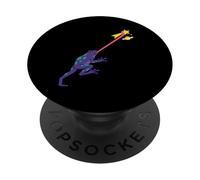 Divertida Rana galáctica atrapando una Estrella fugaz Space Planet PopSockets PopGrip Adhesivo
