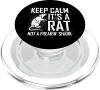 Divertida Rata Mascota de Keep Calm, es una Rata, no un Maldito tiburón PopSockets PopGrip para MagSafe