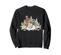 Divertida repostería navideña de Gingerbread Man Monster Truck Sudadera