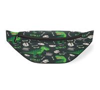 Divertida riñonera con diseño de hueso de dinosaurio para hombres, mujeres, niños, niñas, niños, riñoneras deportivas, senderismo, correr, bolsa de cinturón, color, M, Organizador de bolsas