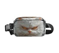 Divertida riñonera cruzada con diseño de gatos de angora turcos y cólera para mujeres y hombres, multiuso, con correa ajustable para entrenamiento, correr, senderismo, Divertidos gatos angora turcos