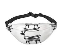 Divertida riñonera cruzada grande de ciervo, bolsa de cintura de viaje casual para niños, adecuada para deportes, correr, ciclismo, viajes, pesca