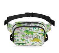 Divertida riñonera de dinosaurio multifunción para viajes, deportes, correr, dinosaurio, mármol, gris, riñonera, riñonera, bolsa de cinturón, para mujeres, hombres, niñas y niños, color, XL,