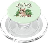 Divertida Ruta de Senderismo con mapaches de out of Breath Hiking Society PopSockets PopGrip para MagSafe