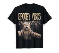 Divertida Selfie con Gatos y Zom e Spooky Vibes para Halloween y Verano Camiseta gráfica económica, Hombre, Negro, S