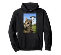 Divertida Selfie de Gato con Huevos de Pascua OVNI para Hombres, Mujeres y niños Sudadera con Capucha