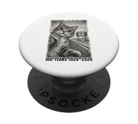 Divertida Selfie de Gato del Centenario de Highway 66 1926-2026 con 100 años PopSockets PopGrip Adhesivo