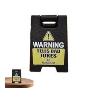 Divertida señal de advertencia de escritorio, decoración de precaución de seguridad, señal de advertencia impresa, escultura de escritorio en miniatura, letrero de seguridad para el hogar, de