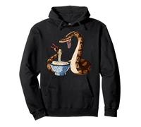 Divertida Serpiente Ramen Japonesa Kawaii Lindo Pitón Bola Sudadera con Capucha